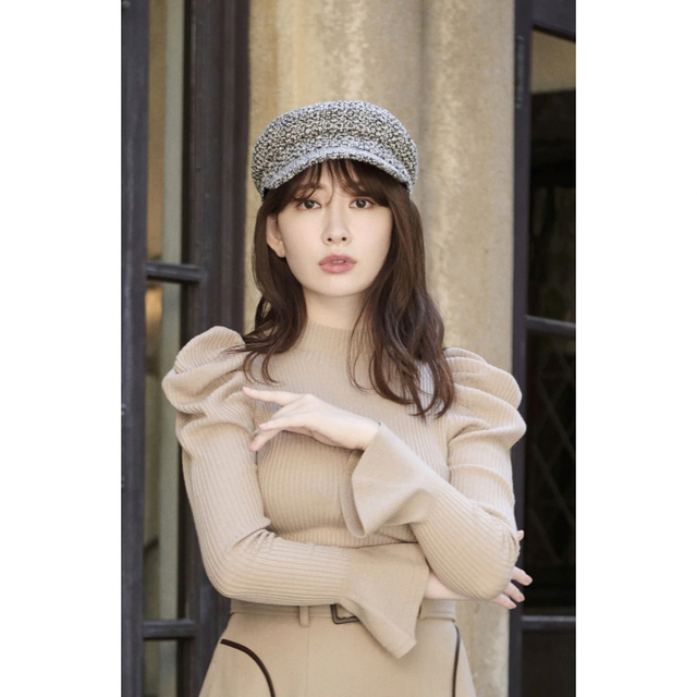 Her lip to(ハーリップトゥ)のHerlipto Back Ribbon Tweed Casquette レディースの帽子(キャップ)の商品写真