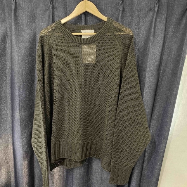ANCELLMアンセルムMESH KNIT(CHARCOAL)