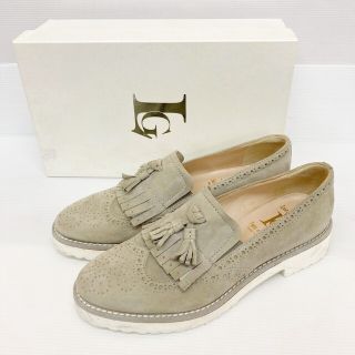 ★ルカ グロッシ タッセル キルト ローファー ライトモスグリーン size36(ローファー/革靴)