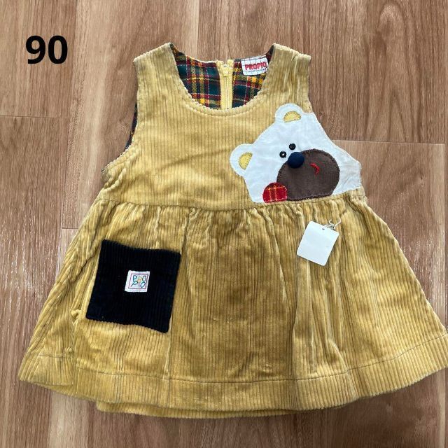 ワンピース　くま　90 キッズ/ベビー/マタニティのキッズ服女の子用(90cm~)(ワンピース)の商品写真