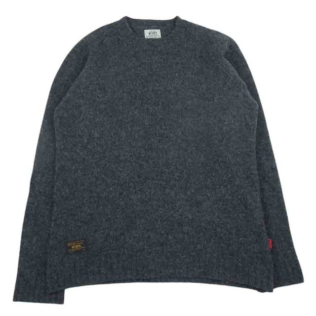 WTAPS ダブルタップス 142MADT-KNM01 DECK CREW-C SWEATER ウール ニット セーター グレー系 L