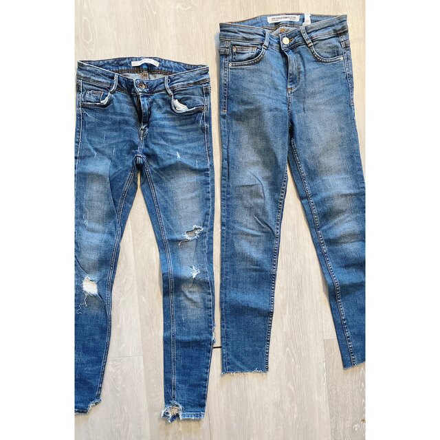 ZARA(ザラ)のZARAtrafficdenim サイズ24   2本セットデニム𖤣𖥧𖥣｡ レディースのパンツ(デニム/ジーンズ)の商品写真