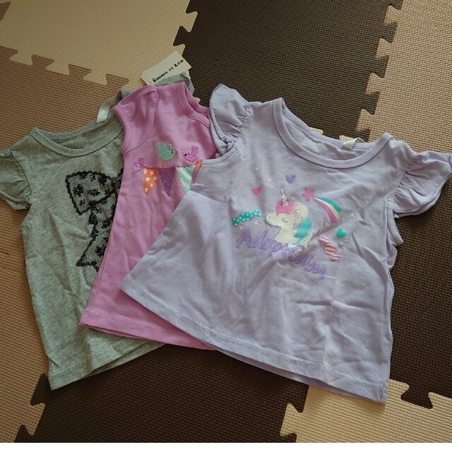 しまむら(シマムラ)のTシャツ 90cm 6枚 キッズ/ベビー/マタニティのキッズ服女の子用(90cm~)(Tシャツ/カットソー)の商品写真