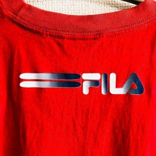 FILA(フィラ)の《FILA》フィラ 半袖Tシャツ 赤 L 古着 メンズ メンズのトップス(Tシャツ/カットソー(半袖/袖なし))の商品写真