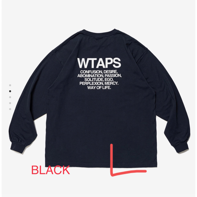 W)taps(ダブルタップス)のWTAPS 23SS INGREDIENTS LS COTTON BLACK L メンズのトップス(Tシャツ/カットソー(七分/長袖))の商品写真