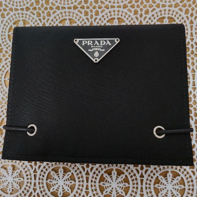 【美品】PRADA　メモ帳カバー　ブラック　箱付き