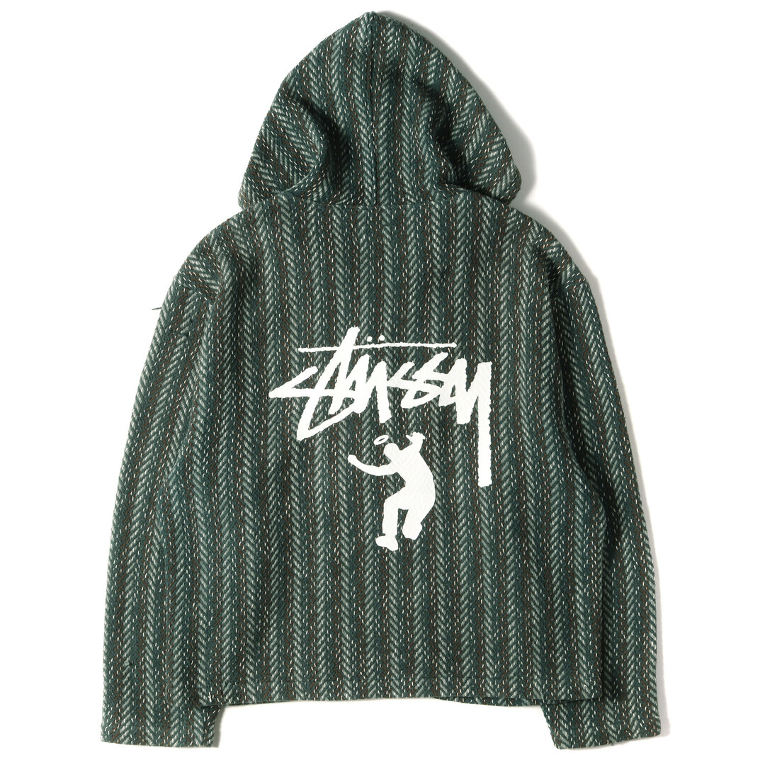 STUSSY ステューシー パーカー UNION ユニオン 30周年記念 メキシカンパーカー フルジップ ポンチョ Zip Poncho 21SS グリーン XL トップス フーディー コラボ【メンズ】