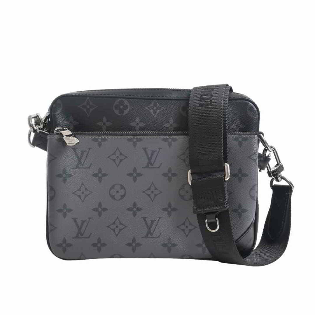 LOUIS VUITTON ルイヴィトン エクリプス リバース トリオメッセンジャー ショルダーバッグ ブラック PVC by