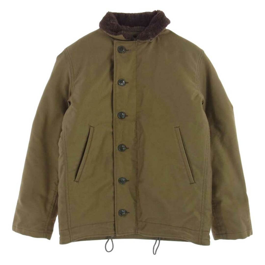 The REAL McCOY'S ザリアルマッコイズ ミリタリージャケット MJ13111 N-1 DECK JACKET KHAKI デッキジャケット カーキ オリーブ系 34【美品】