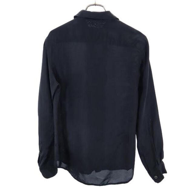 ブラックコムデギャルソン 2010年 日本製 フリル 長袖 シャツ M 黒 BLACK COMME des GARCONS ブラウス レディース 【230315】 メール便可