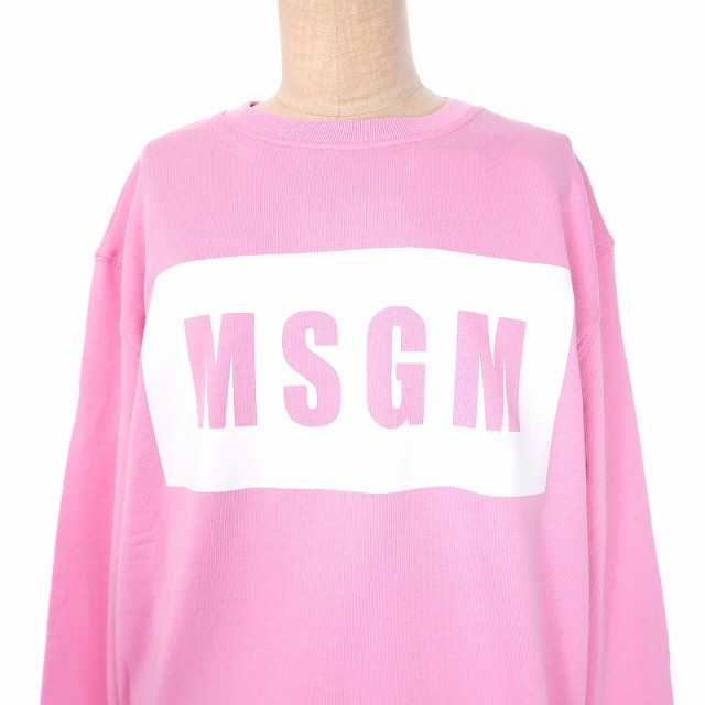 エムエスジーエム MSGM スウェット トレーナー 長袖 ボックスロゴ L ...