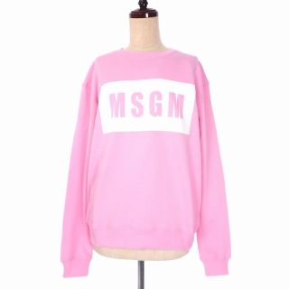 エムエスジイエム(MSGM)のエムエスジーエム MSGM スウェット トレーナー 長袖 ボックスロゴ L(トレーナー/スウェット)