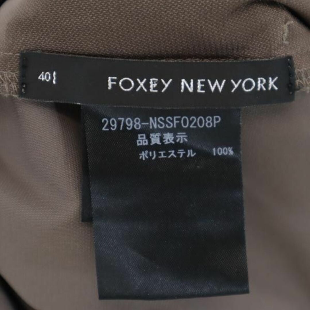 茶系商品番号フォクシー ニューヨーク 日本製 タック ミニ スカート 40 茶系 FOXEY NEW YORK レディース   【230315】