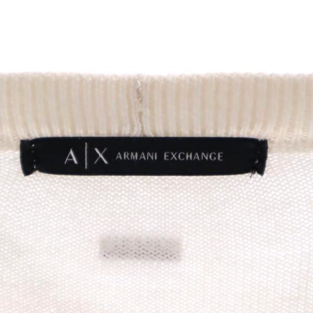 アルマーニエクスチェンジ 切り替えデザイン ニット S 白系 ARMANI EXCHANGE 長袖セーター レディース   【230315】