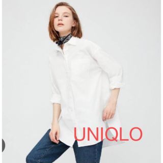 ユニクロ(UNIQLO)のUNIQLO エクストラファインコットンオーバーサイズロングシャツ シャツ(シャツ/ブラウス(長袖/七分))