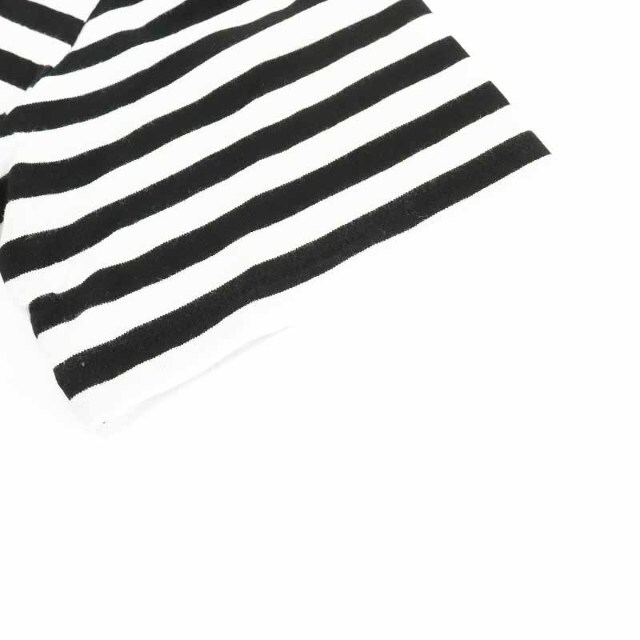 marimekko(マリメッコ)のマリメッコ marimekko Tシャツ カットソー 半袖 ロゴ XS 黒 白 レディースのトップス(Tシャツ(半袖/袖なし))の商品写真