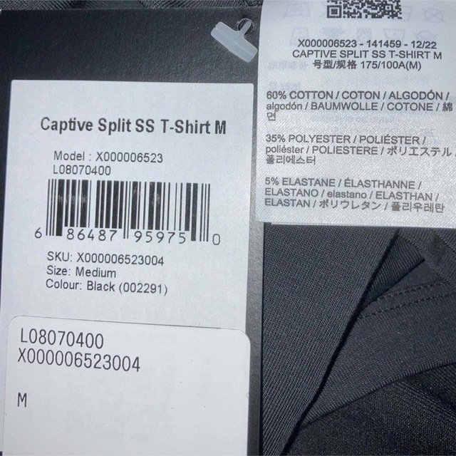 ARC'TERYX - ARC'TERYX CAPTIVE SPLIT SS T-SHIRT 黒M新品の通販 by