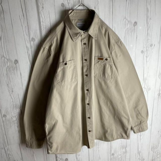 carhartt - 【ビッグシルエット】カーハート☆ワンポイントレザーロゴ