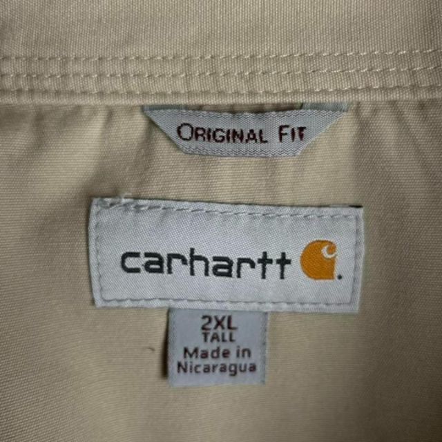 carhartt(カーハート)の【ビッグシルエット】カーハート☆ワンポイントレザーロゴ入り シャツ 厚手 人気 メンズのトップス(シャツ)の商品写真