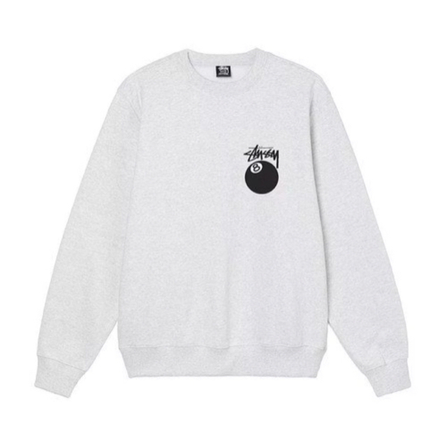 【新品タグ付】STUSSY 8BALL CREW トレーナー　スウェット　黒　L