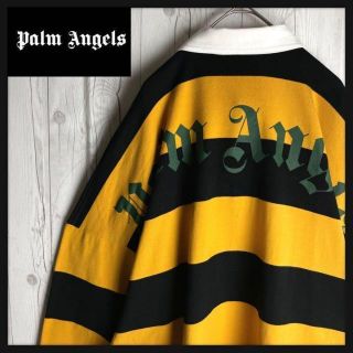 パームエンジェルス(PALM ANGELS)の【BTSソクジン着用モデル】パームエンジェルス☆ビッグロゴ太ボーダーラガーシャツ(シャツ)