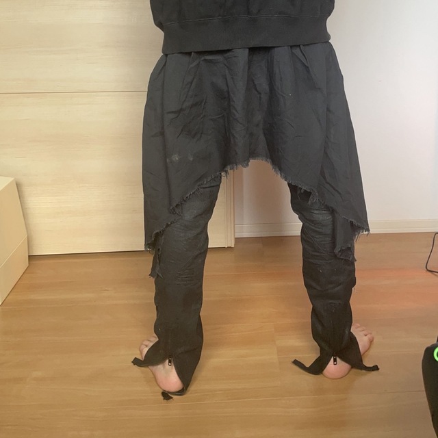5th スカートドッキングコーティングデニム メンズのパンツ(デニム/ジーンズ)の商品写真