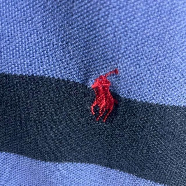 POLO RALPH LAUREN(ポロラルフローレン)の【最高デザイン】ポロバイラルフローレン☆襟デニム刺繍ロゴ入ラガーシャツ ボーダー メンズのトップス(シャツ)の商品写真