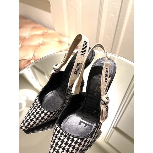 短納期対応 店名 パンプス 【美品】ディオール dior 千鳥柄 パンプス