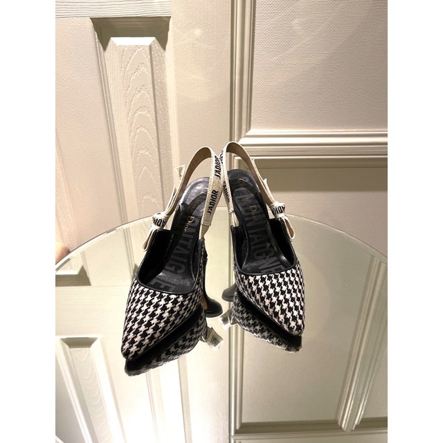 2022年5月新作下旬 【美品】ディオール dior 千鳥柄 パンプス ヒール