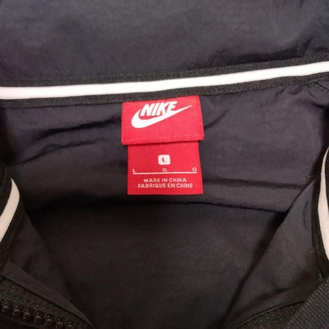 NIKE - NIKE ナイロンジャケット ハーフジップ スウォッシュロゴ L