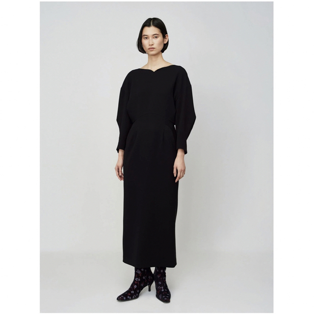 ロングワンピース/マキシワンピース【mame kurogouchi】Boat Neck Dress