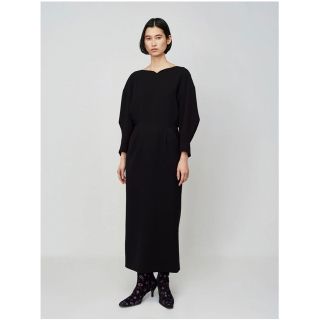 マメ(mame)の【mame kurogouchi】Boat Neck Dress(ロングワンピース/マキシワンピース)