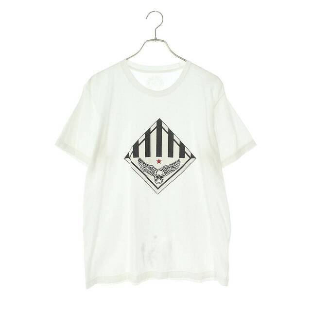クロムハーツ CH T-SHRT/1 FOTIスカルフェザープリントTシャツ メンズ