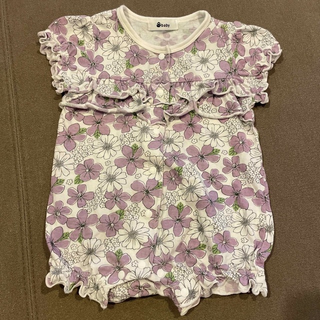 BeBe(ベベ)のebaby ロンパース2着セット キッズ/ベビー/マタニティのベビー服(~85cm)(ロンパース)の商品写真