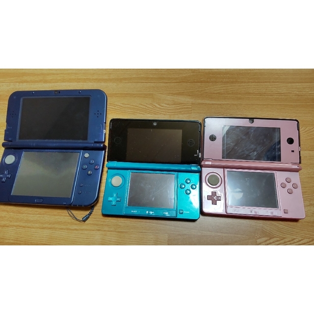 任天堂3DSミスティピンクとアクアブルー、3DSLLメタリックブルー-