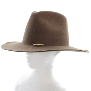 ジャネッサレオン CAMEL HAT 帽子 ハット ウール 茶色 ブラウン