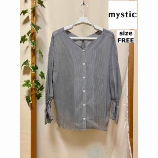 ミスティック(mystic)の◆ Mystic (ミスティック) ノーカラー 袖口 フリル ブラウス(シャツ/ブラウス(長袖/七分))