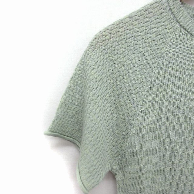 KBF(ケービーエフ)のケイビーエフ KBF アーバンリサーチ ニット セーター 半袖 丸首 麻混 レディースのトップス(ニット/セーター)の商品写真