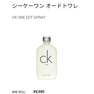 カルバンクライン(Calvin Klein)のカルバンクライン　シーケーワン　オードトワレ　１００ml(香水(男性用))