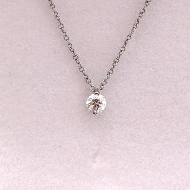 スタージュエリー 一粒ダイヤ ネックレス Pt950 0.10ct