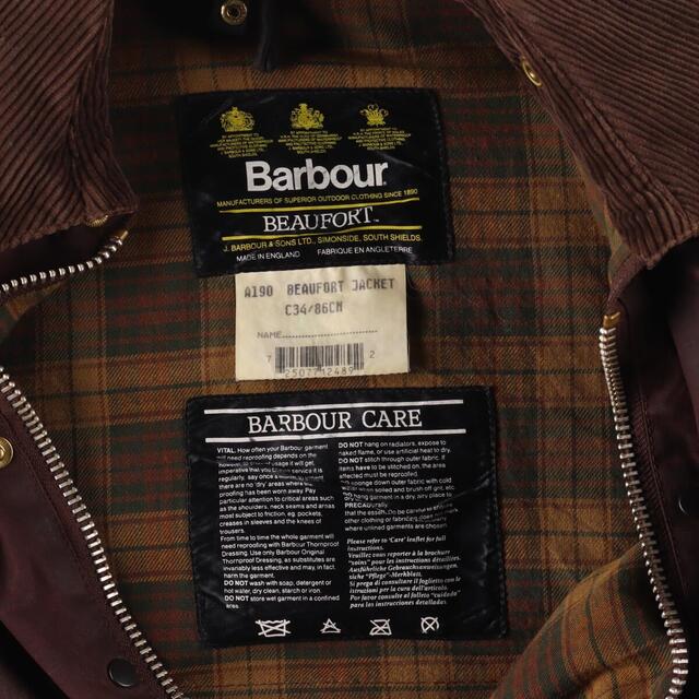 Barbour - 古着 90年代 バブアー Barbour BEAUFORT ビューフォート 旧3