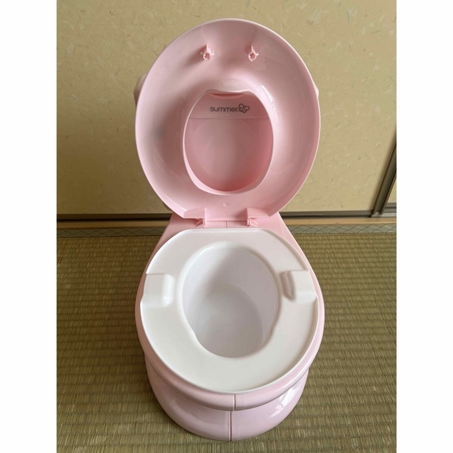 マイサイズポッティ【ピンク】 キッズ/ベビー/マタニティのおむつ/トイレ用品(ベビーおまる)の商品写真