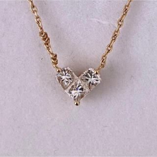 Star jewelry K18 ダイヤモンド 0.15ct ハート ネックレス