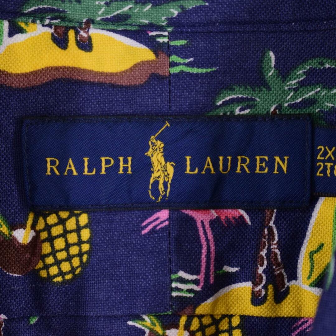 Ralph Lauren(ラルフローレン)の古着 ビッグサイズ ラルフローレン Ralph Lauren 総柄 ボタンダウン ハワイアンアロハシャツ メンズXXXL /eaa322259 メンズのトップス(シャツ)の商品写真