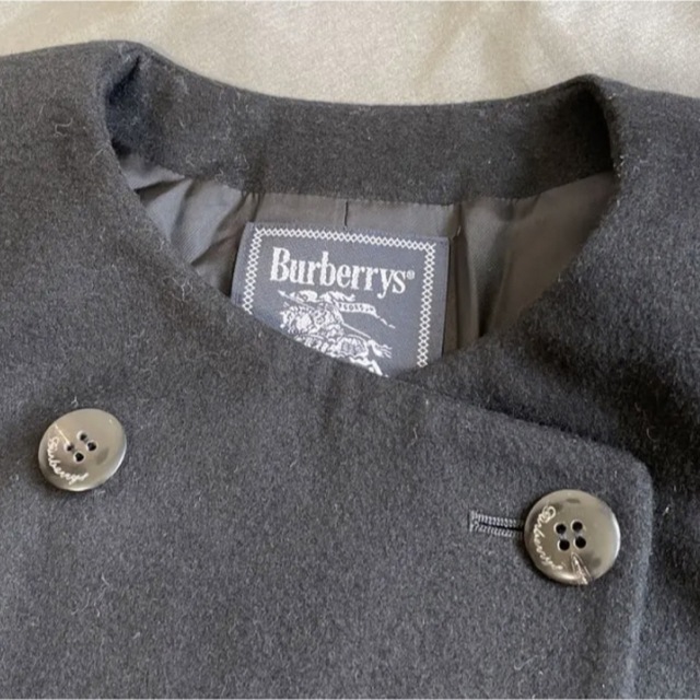 BURBERRY(バーバリー)のバーバリー ノーカラー　ジャケット  黒 レディースのジャケット/アウター(ノーカラージャケット)の商品写真