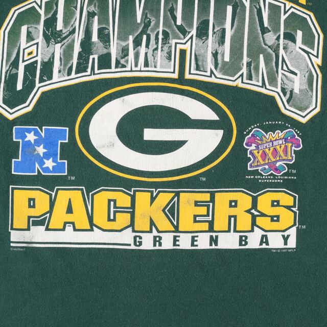 90年代 リー Lee SPORT NFL GREEN BAY PACKERS グリーンベイパッカーズ スポーツプリントTシャツ USA製 メンズXL ヴィンテージ /eaa319768 7