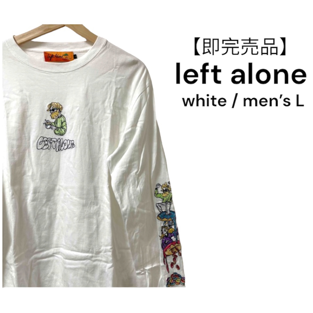 Left Alone 刺繍長袖Tシャツ