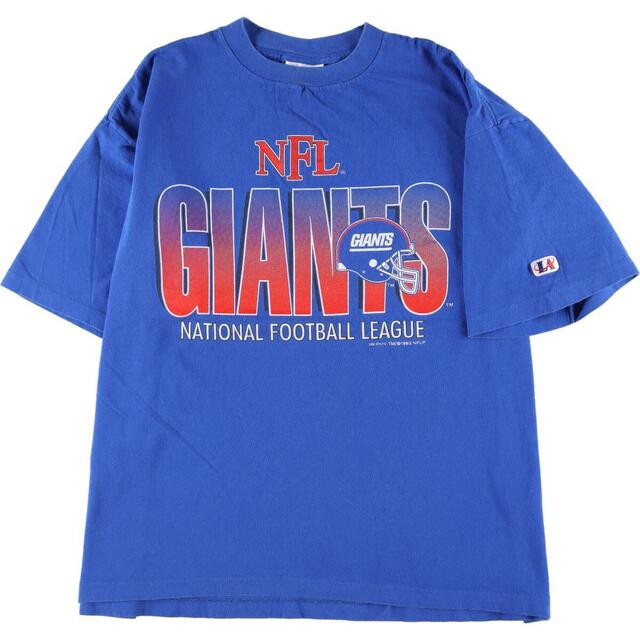 90年代 LOGO ATHLETIC NFL NEWYORK GIANTS ニューヨークジャイアンツ スポーツプリントTシャツ USA製 メンズXL ヴィンテージ /eaa319782