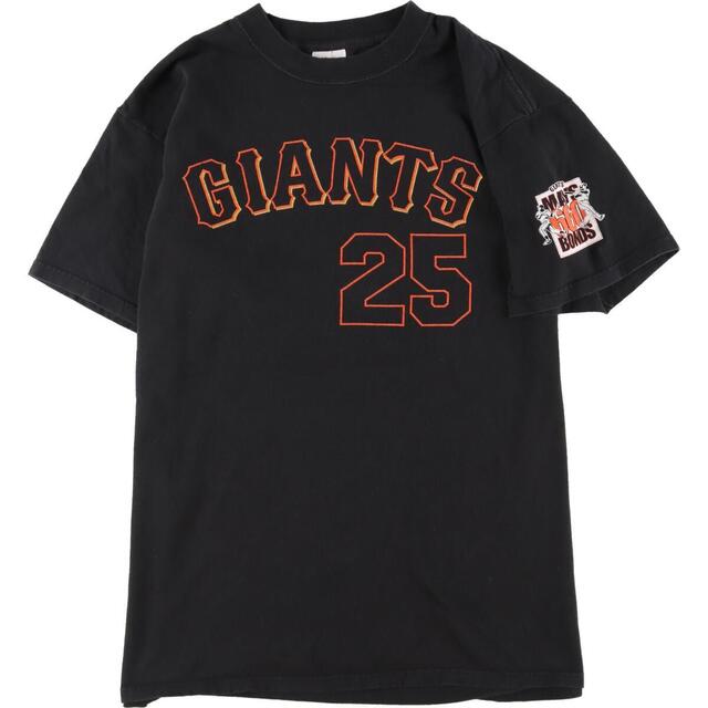 90年代 majestic NFL NEWYORK GIANTS ニューヨークジャイアンツ 両面プリント スポーツプリントTシャツ メンズM ヴィンテージ /eaa319790