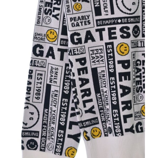 PEARLY GATES(パーリーゲイツ)のPEARLY GATES ニット・セーター 4(M位) 白x黒x黄(総柄) 【古着】【中古】 メンズのトップス(ニット/セーター)の商品写真